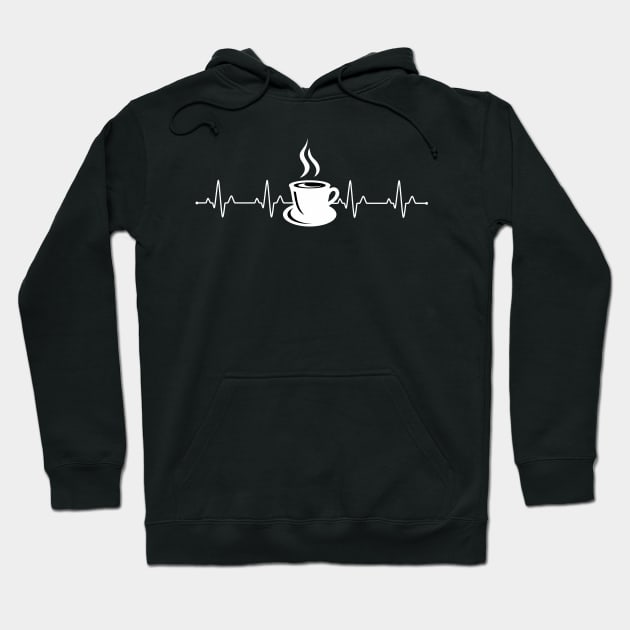 Heartbeat Coffee Lover Hoodie by Erica's Scrap Heaven